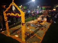 Altar de día de muertos en plaza Villalongín.